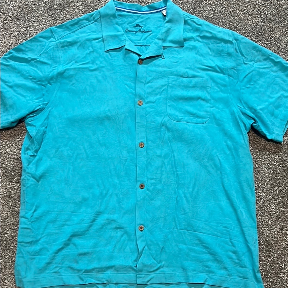 Tommy Bahama Blue Casual Button Down Shirt